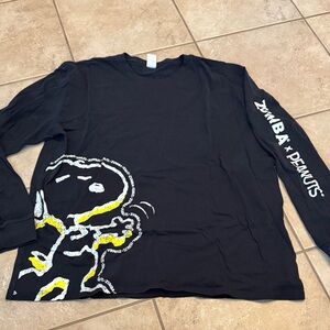 Zumba Fitness Black Long Sleeve Tee with Yellow Accents